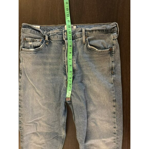 Agolde Nico Button-Fly  Distressed High-Waisted Straight-Leg Ankle Jeans Size 30 - Picture 8 of 9